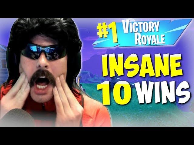 DrDisRespect's EPIC 10 Game Wins on Fortnite w/ Kraftyyz in ONE LIVE STREAM!! (8/23/18)