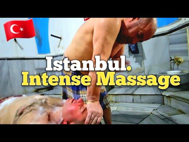 I CAN TAKE IT! INTENSE TURKISH HAMAM Strong Massage & Foam Bath (ASMR) Istanbul, Turkey 