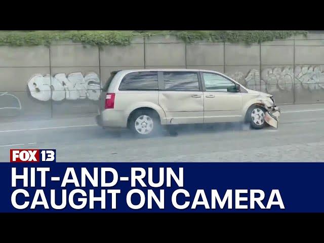 Hit-and-run on I-5 in Seattle caught on camera | FOX 13 Seattle