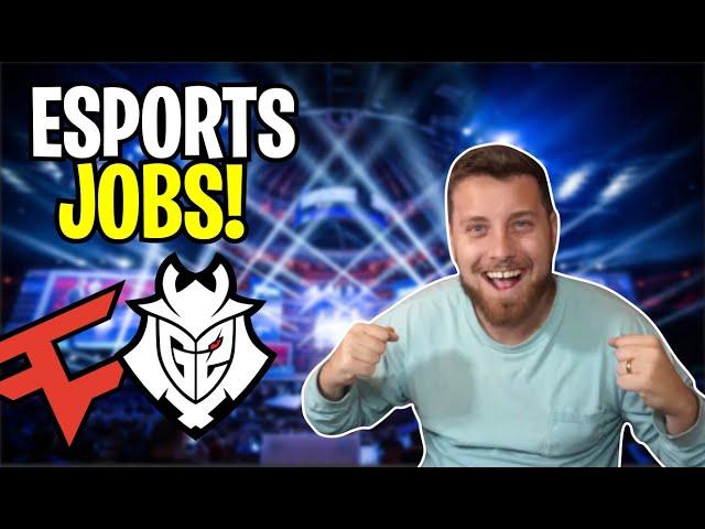 How to get a job in ESPORTS!