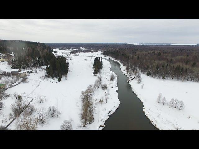 Река Иж (Болтачево, Завьяловский р-он, Удмуртия). Аэросъемка с квадрокоптера DJI Phantom 3 Advanced