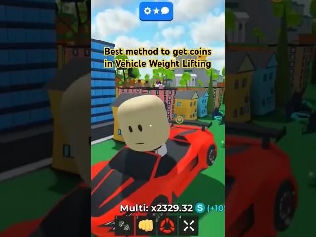 Best Method for Money in Vehicle Weight Lifting #roblox