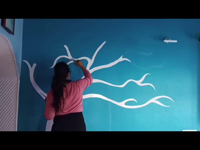 Amateur Living Room Wall Painting Ideas || Curiotive Swechha