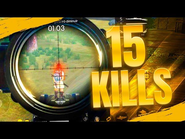 MY FIRST TIME FREE FIRE 15 KILLS INSANE GAMEPLAY