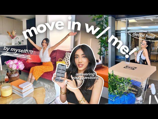 MOVING OUT ALONE INTO MY DREAM APARTMENT | apartment tour, moving q&a, decorating + haul