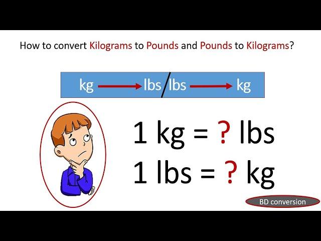 How to convert Kilograms to Pounds (kg-lbs) and Pounds to Kilograms (lbs-kg) || BD conversion