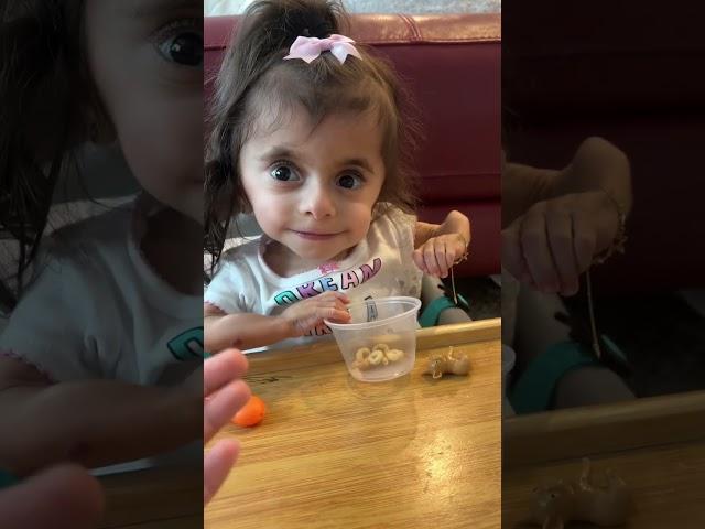 Toddler negotiates her Cheerio Snacks With Mom! 