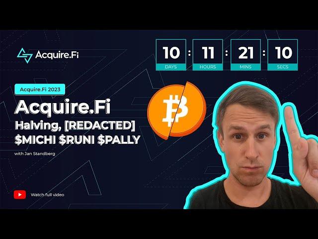 Acquire.Fi Update - REDACTEDCOIN, $MICHI, $PALLY, $RUNI and more!