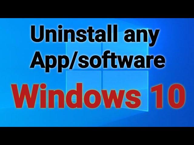 Windows 10 Laptop Se Software Uninstall Kaise Kare? II How to Uninstall any software from PC