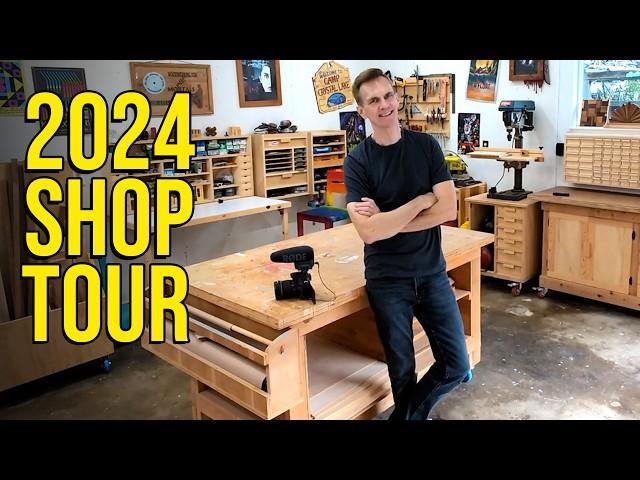 2024 Shop Tour - How to set up an inexpensive, efficient woodworking shop in a small space