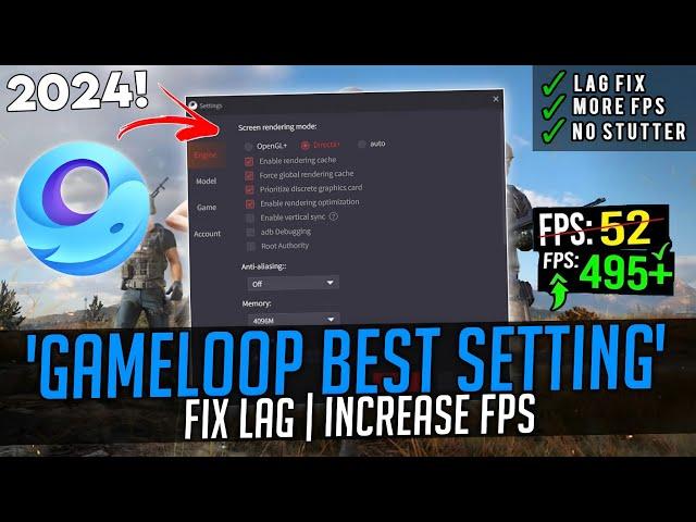 Gameloop Best Settings For Low End PC 2024 | Gameloop Emulator Lag Fix & FPS Boost