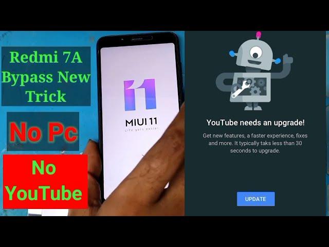 Redmi 7A Frp bypass YouTube Update #Redmi7a #Unlock #YouTubeupdate #Newtricks #Trending