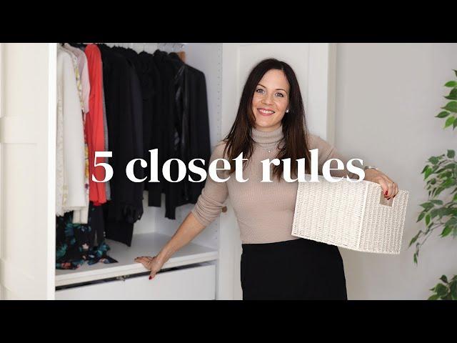 How To ORGANIZE Your Closet Like A PRO: 5 Minimalist Rules Of Closet Organization