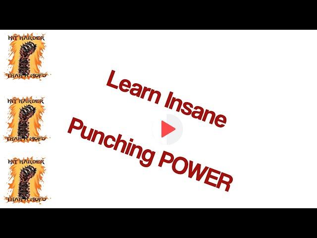 Improve Your Punching Power Quickly Without Exercise