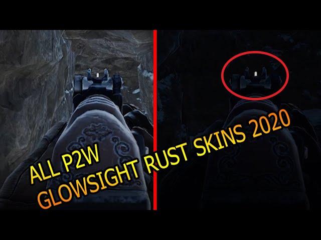 ALL P2W glowing sight weapon skins RUST 2020