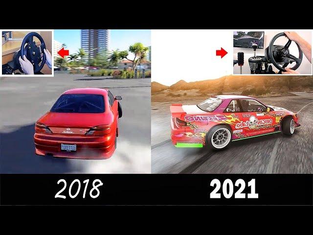 3 Year DRIFT PROGRESSION with a Wheel! (Starting on an OLD XBOX with a Thrustmaster TMX)