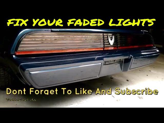 HOW TO FIX UV DAMAGED OR CLOUDY FADED TAIL LIGHTS OR HEADLIGHTS PERMANENTLY