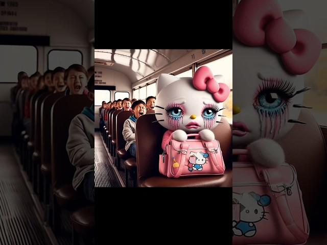 OMG! Poor hello kitty pretty makeup  #chatgpt #hellokitty #cute #cat