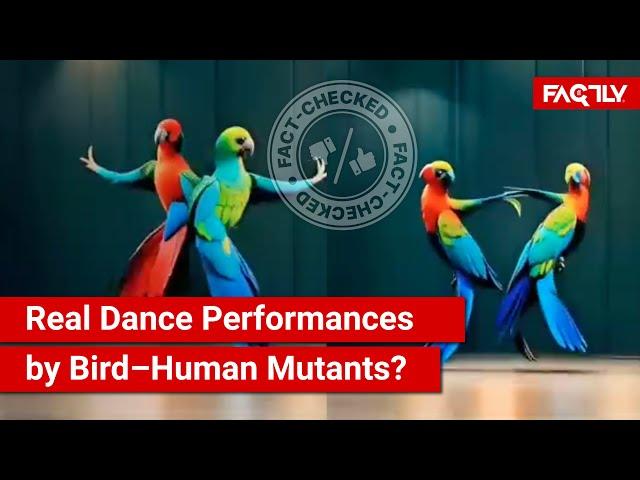 FACT CHECK: Viral Video Shows Real & Magical Dance Performances by Bird–Human Mutant Creatures?