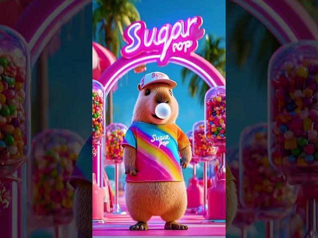 Capybara's Lunar Bubblegum Pop!  Gumball Machine Magic!
