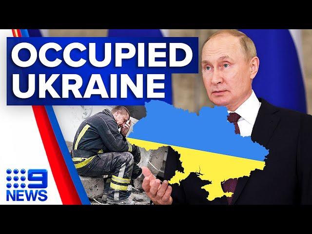 Russia set to annex occupied Ukrainian territories | 9 News Australia