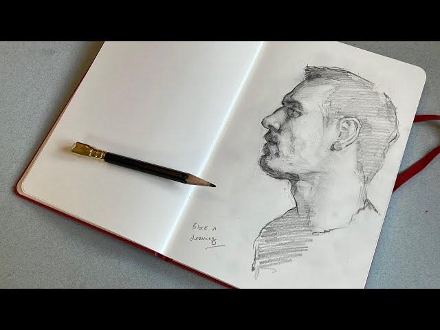 Sketchbook Exercise: 3 techniques for drawing a portrait