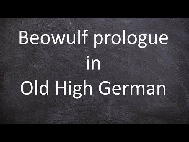 Beowulf prologue in Old High German