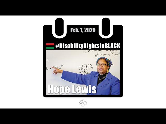 Hope Lewis: Disability Rights in Black 2020