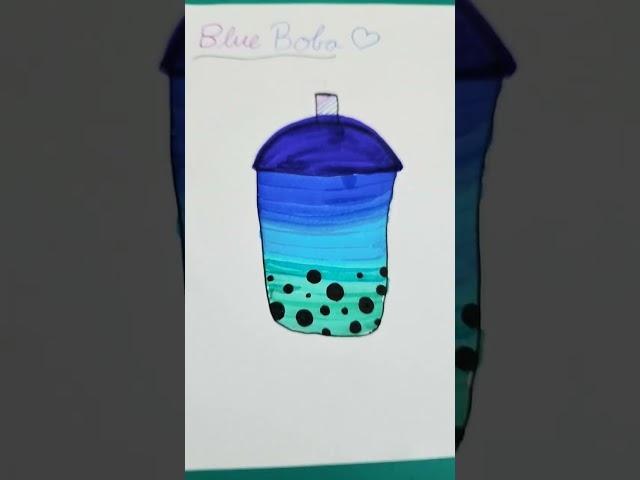 Blue Boba  #art #blue #boba #viral #shorts