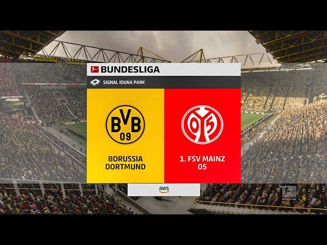 BORUSSIA DORTMUND VS FSV MAINZ 05 BUNDESLIGA FULL MATCH GAMEPLAY