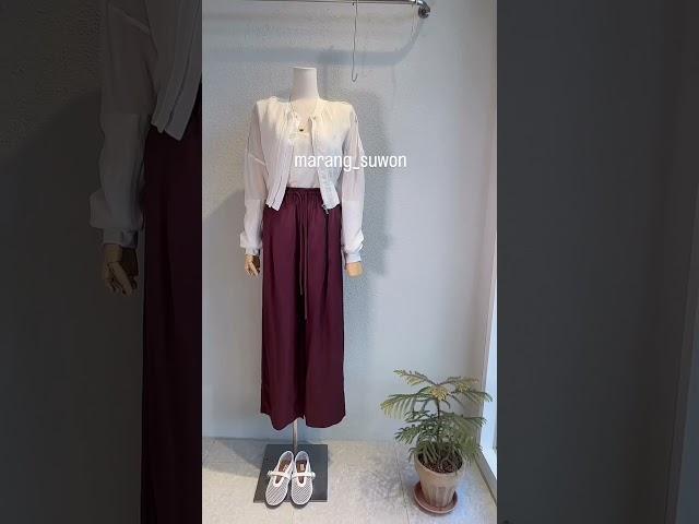 린넨블루종&슬랙스코디 #fashion #와이드데님 #ootd #데일리룩코디 #룩북 #럭셔리패션 #outfitideas #데일리템 #데일리룩 #가성비룩