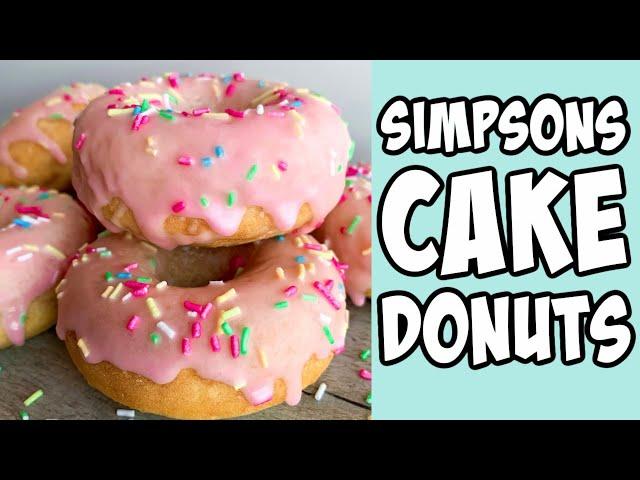 Simpsons cake donuts! recipe tutorial #shorts