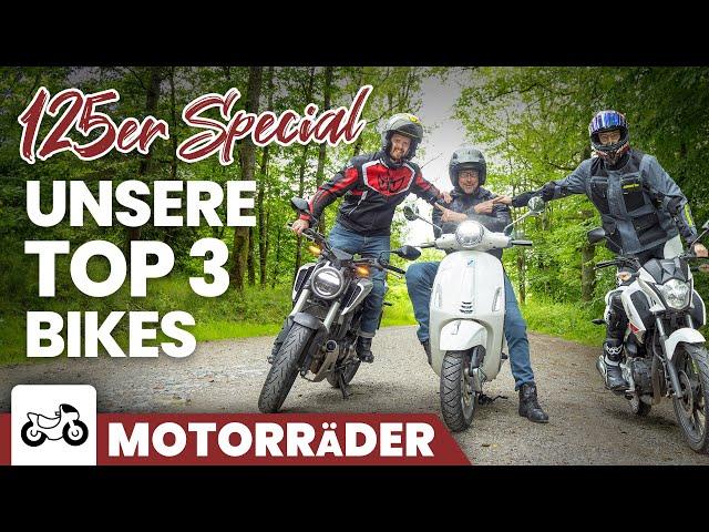 UNSERE TOP 3: 125 ccm Motorräder / Roller für die Führerscheinklasse A1 und B196