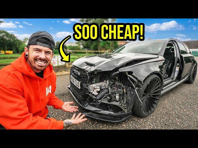 I BOUGHT A WRECKED AUDI RS6 THEN REBUILT IT IN 24 HOURS