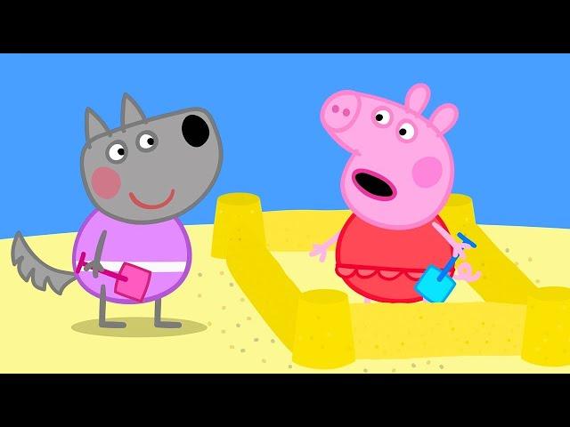 Peppa Pig Enjoys Beach Fun Building Sandcastles   Adventures With Peppa Pig