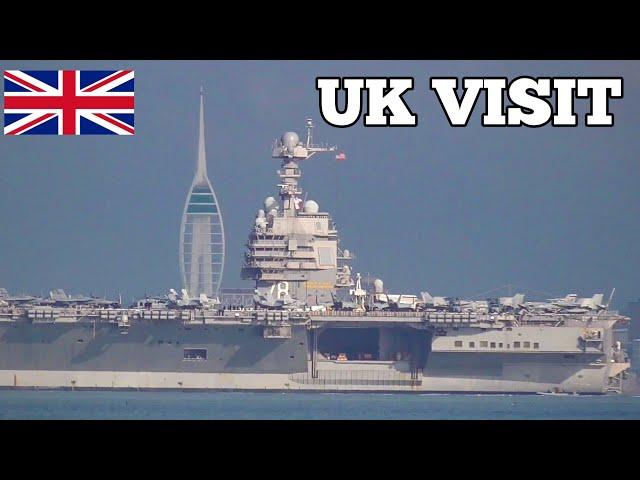 Worlds Biggest Warship visits Portsmouth UK | USS Gerald R Ford