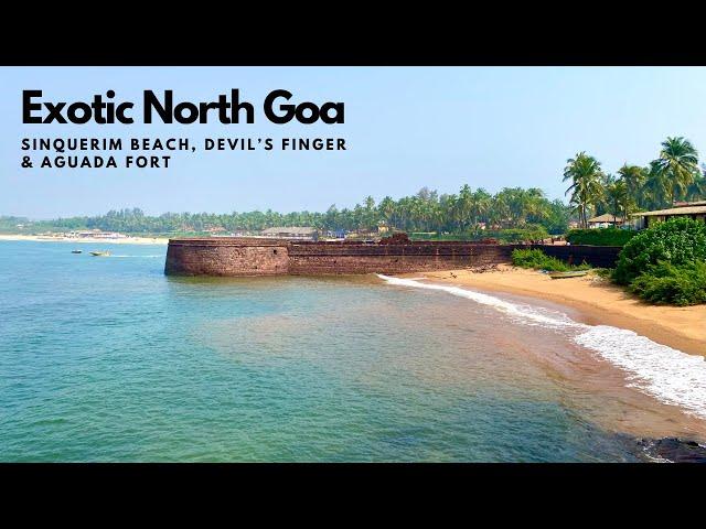 Sinquerim Beach | Devil's Finger | Aguada Fort | Goa | 4K