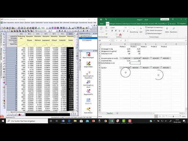 Origin 2020 Tutorial - Teil 1: Unterschied: Origin oder Excel