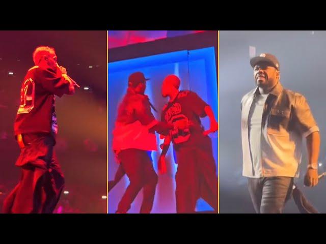 Chris Brown Brings Out 50 Cent On The Stage In Manchester UK And Celebrating Fifty’s Birthday