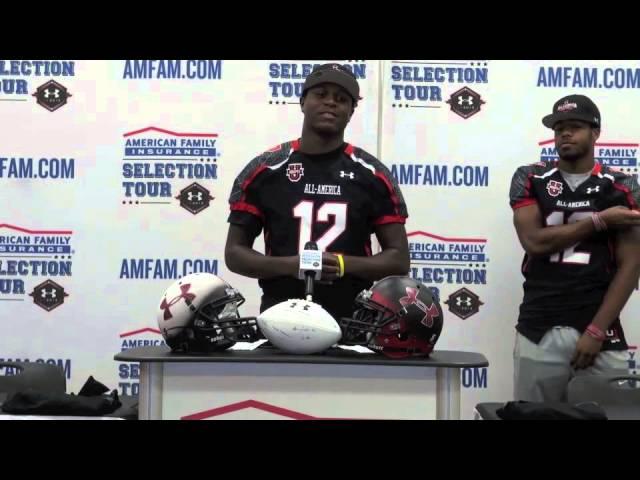 Cameron Burrows and Mike McCray Receive Their Jersey to the 2013 Under Armour All-American Game.m4v