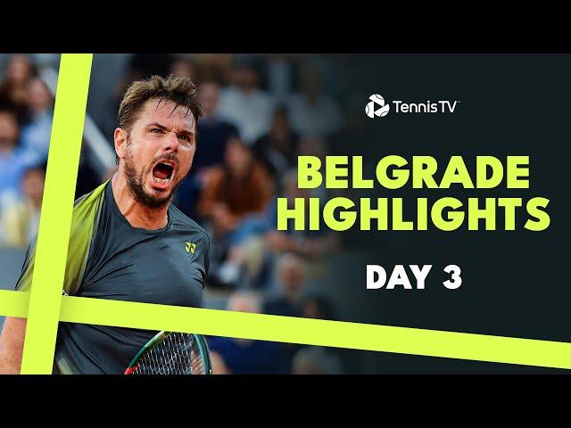 Cilic Faces Lehecka; Fognini & Wawrinka Also In Action | Belgrade 2024 Day 3 Highlights