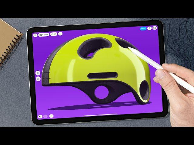 Modeling a Bike Helmet on the iPad | Shapr3D