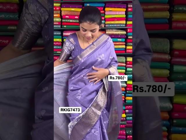 Fancy Silk Checks Floral Kanchi Border Saree I Wholesale Shop I@Rkcollectionssarees