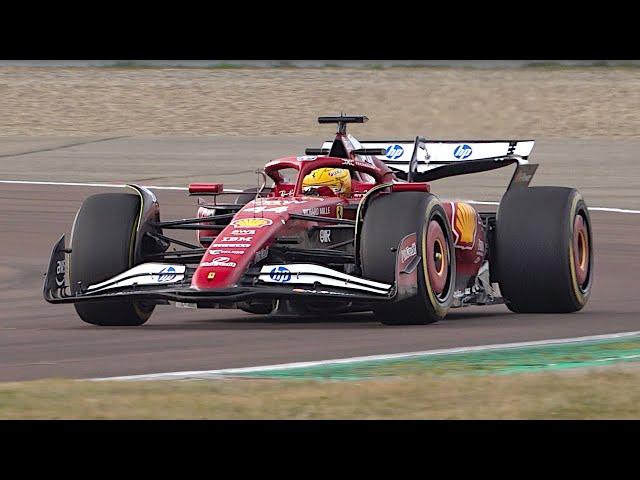 Lewis Hamilton's debut laps in the Ferrari SF-25 F1 2025 car at Fiorano | First FLAT-OUT session!!