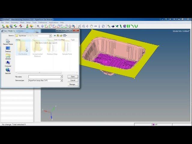 HyperForm Tutorial with a practical Example- Part2- Die Module- Creating die skin