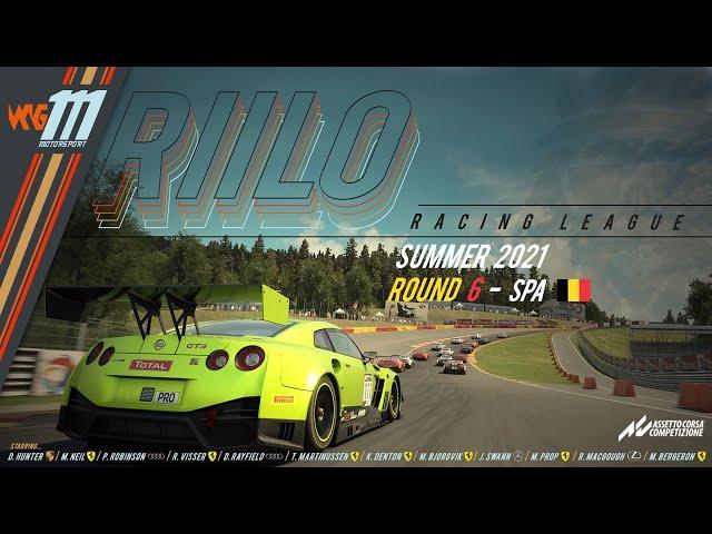 ACC: Riilo Racing League - Round 6 LIVE. 1 hour of SPA