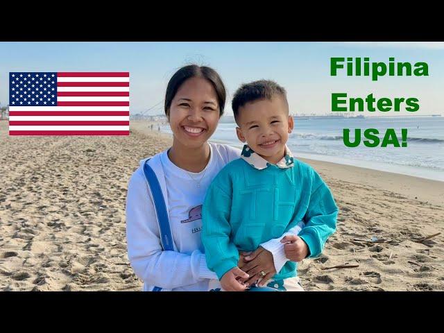 Province Girl Enters USA  for The First Time! (Green Card 1st Entry USA)