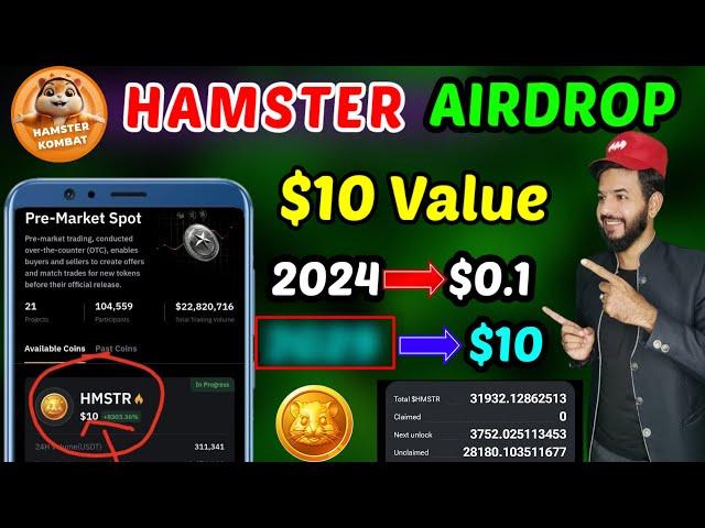 Hamster $HMSTR Token Value $10 Increase | Hamster Kombat Airdrop Withdrawal  | Hold or sell hamster