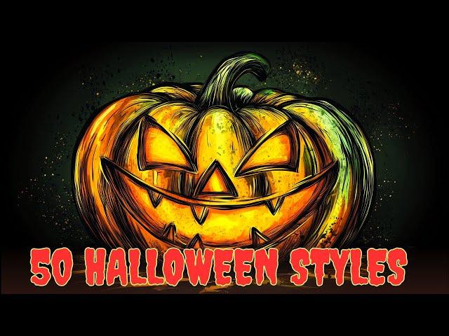 50 Halloween Midjourney SREF styles