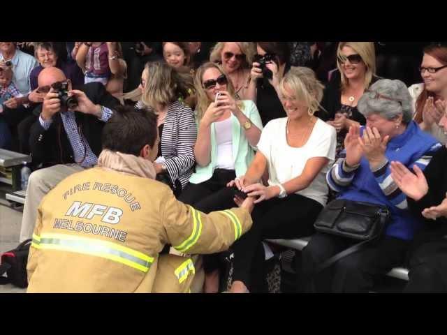 MFB firefighter surprise proposal (Recruit Course 107)